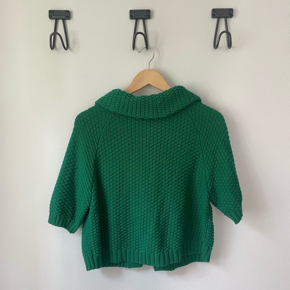 Green Chunky Knit Shrug - Picture 2 of 3